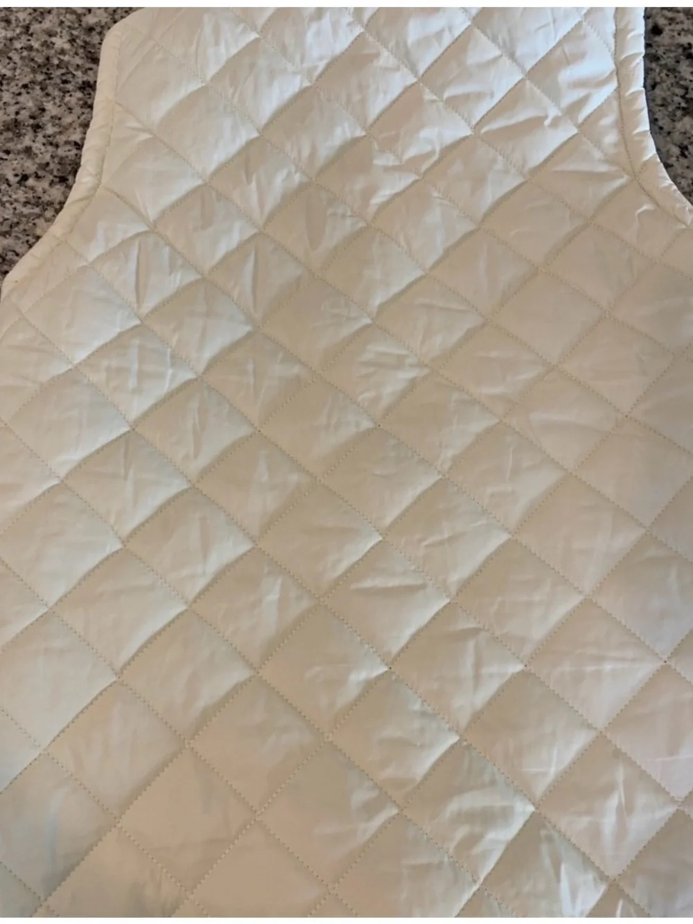 Classic Quilted Womens Vest Jacket - Cream - Picture 3 of 7